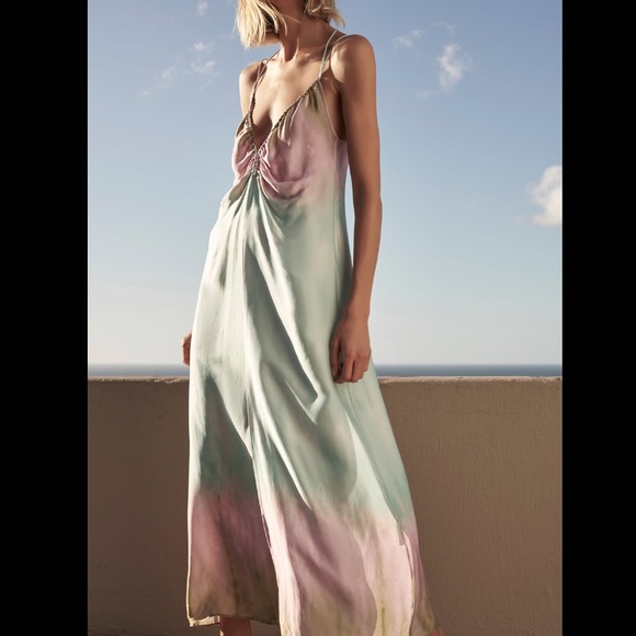 Zara Limited Edition Tie Dye Midi Dress - Picture 3 of 7